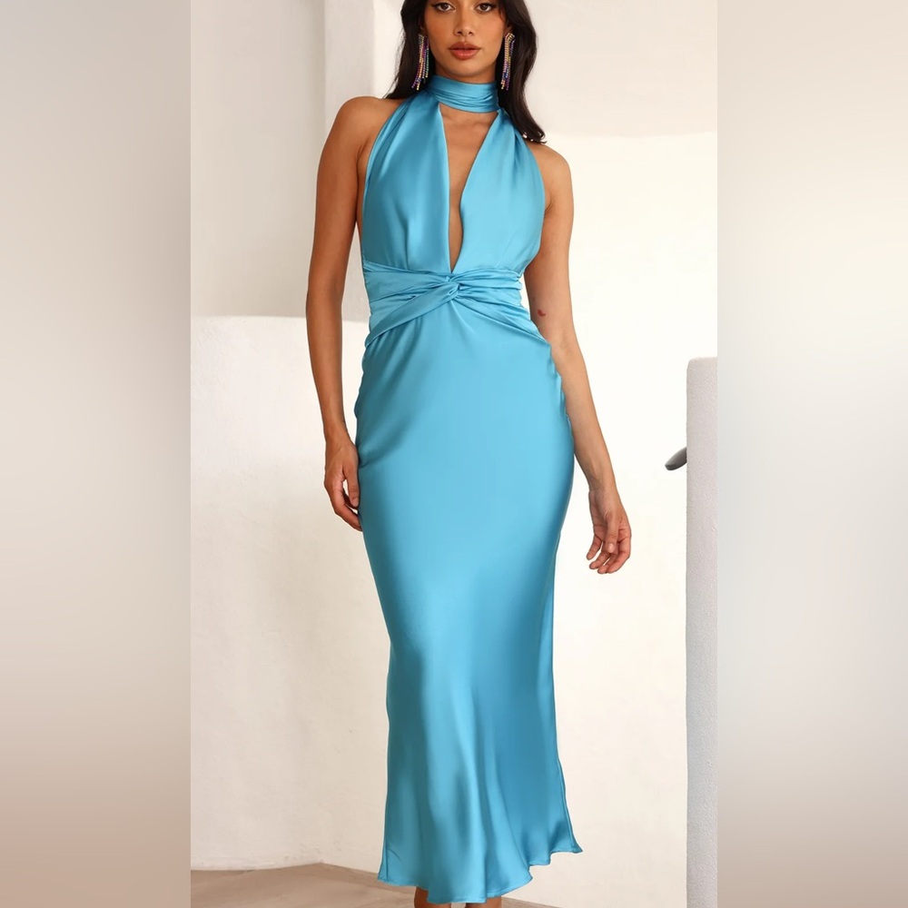 Hello Molly Long Formal Dress Blue